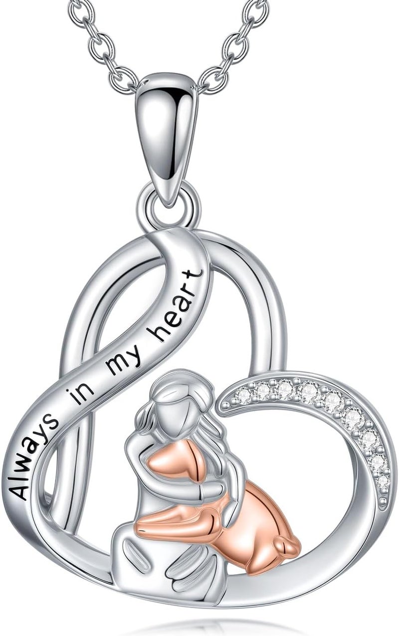 Cargari Store Dragonfly/Butterfly/Elephant/Hummingbird/Axolotl/Horse/Panda/Bee necklace for Women 925 Sterling Silver Heart Pendant Necklace Animal Jewelry Gifts for Women - Image 1
